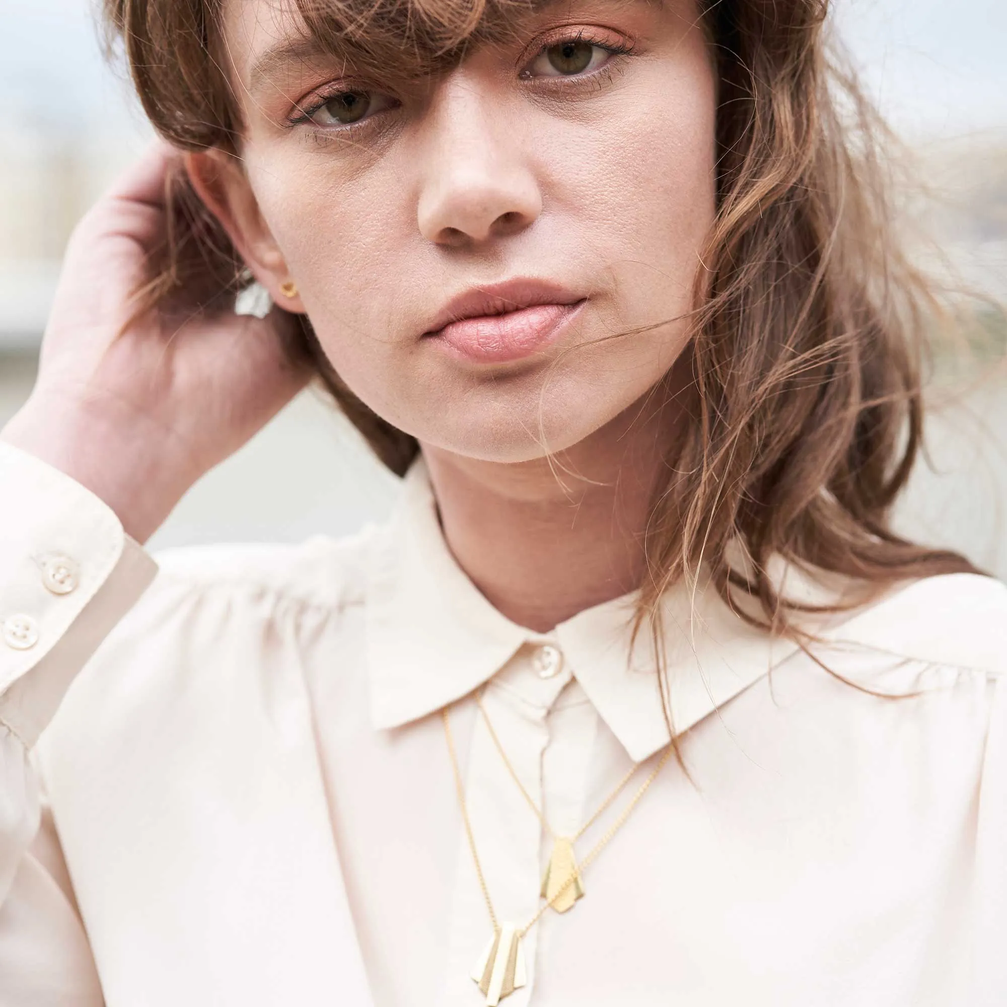 Ruptus Slab Geometric Necklace