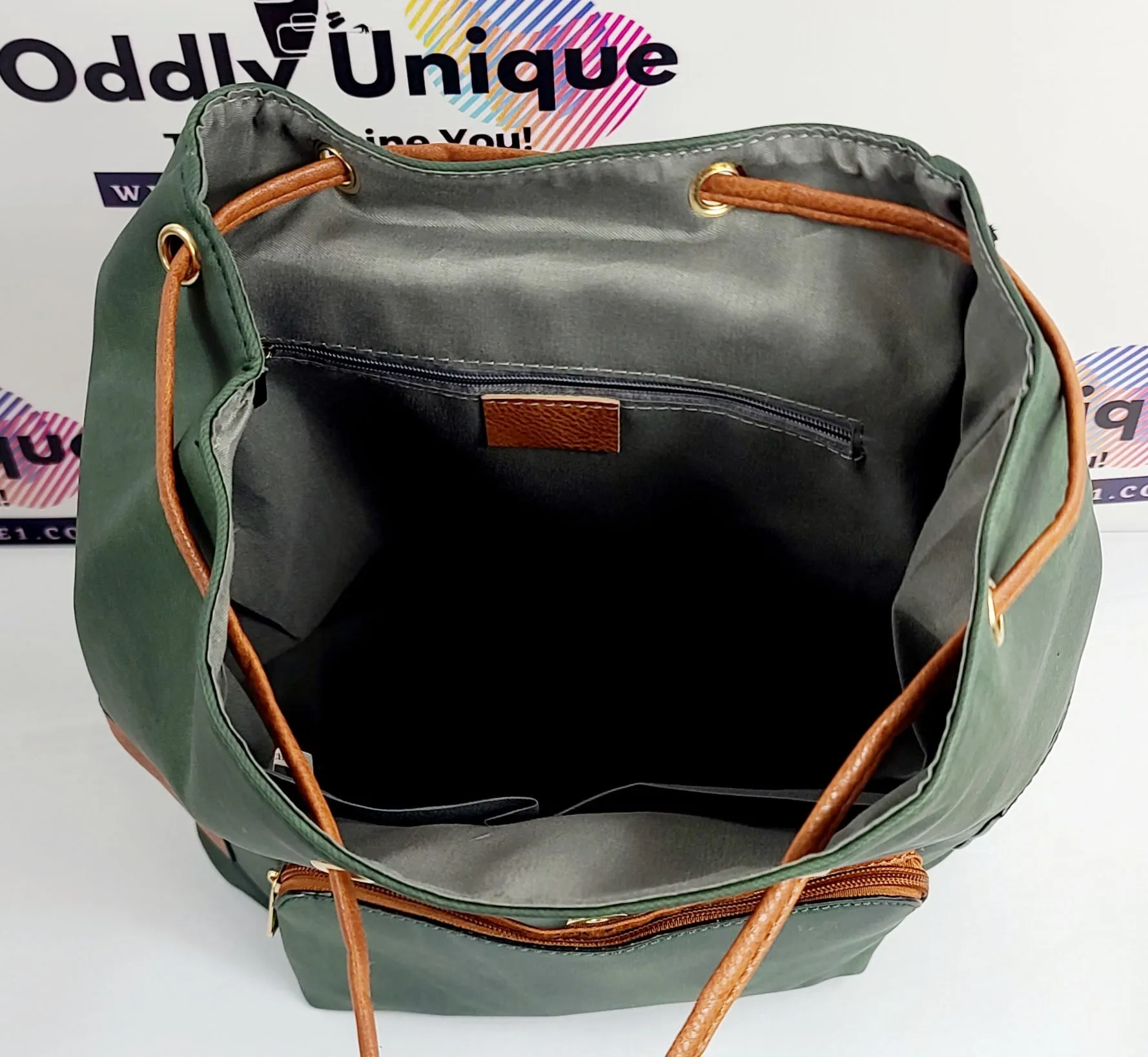 Two Tone Drawstring Backpacks