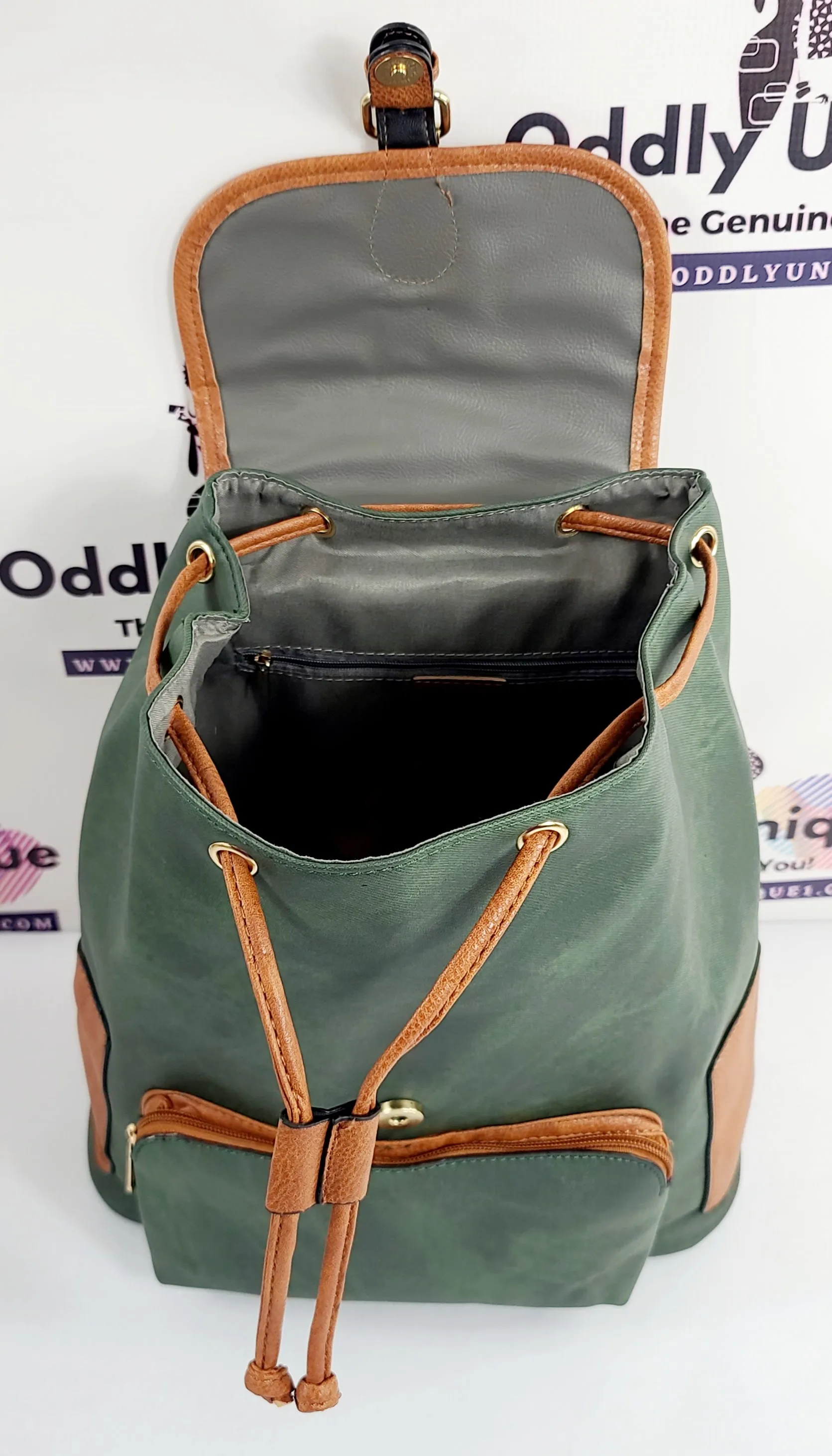 Two Tone Drawstring Backpacks