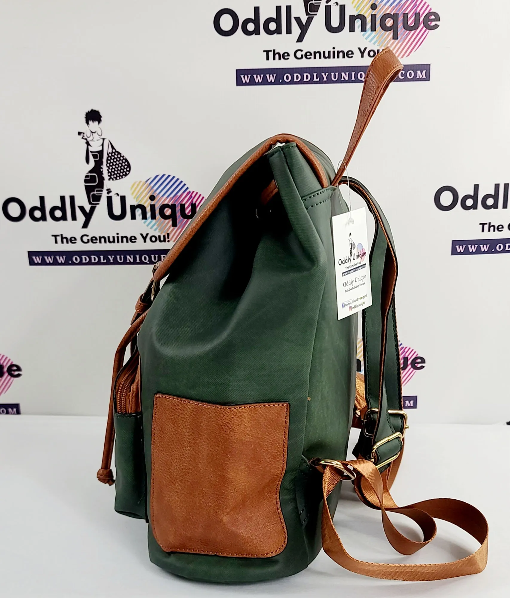 Two Tone Drawstring Backpacks
