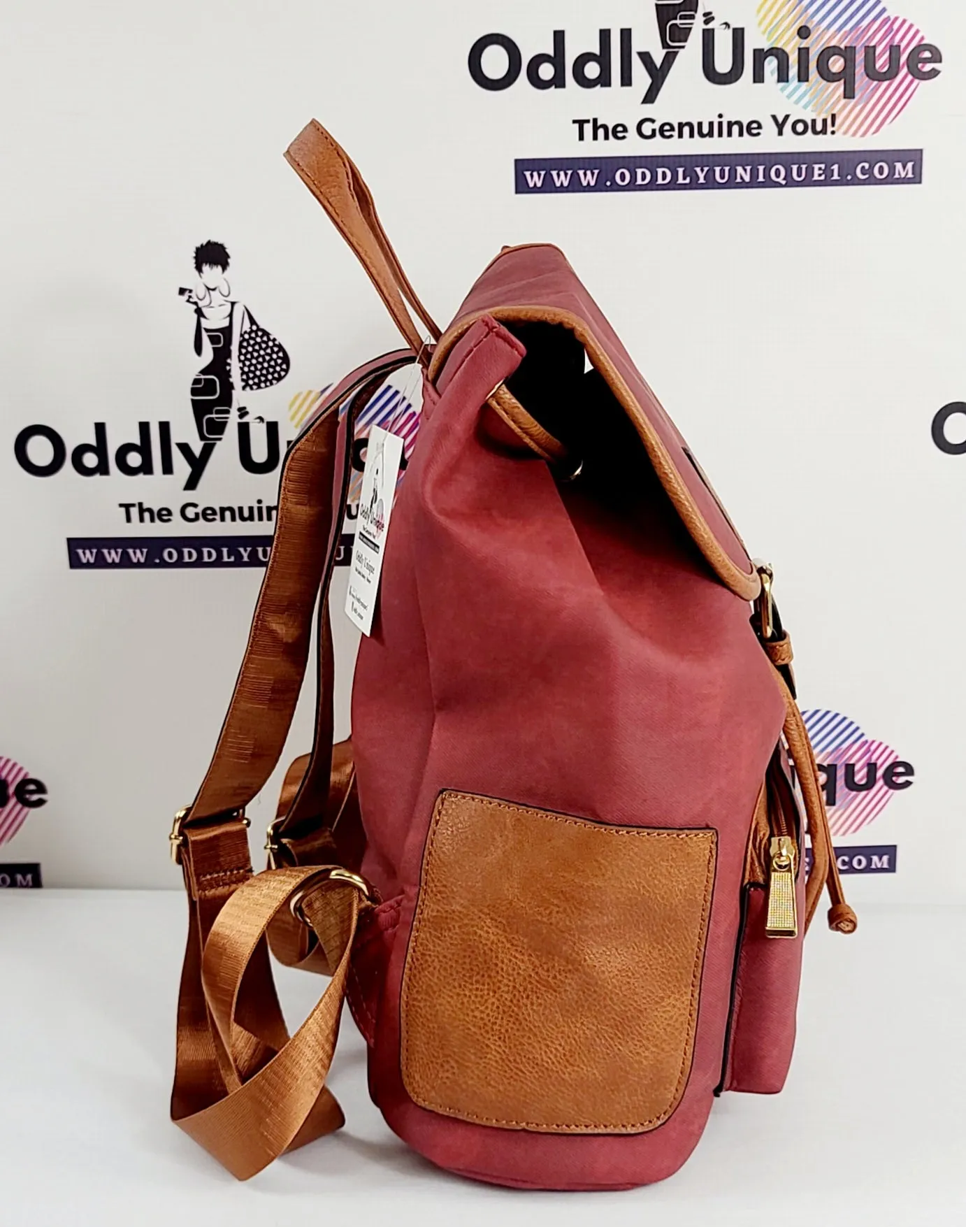 Two Tone Drawstring Backpacks