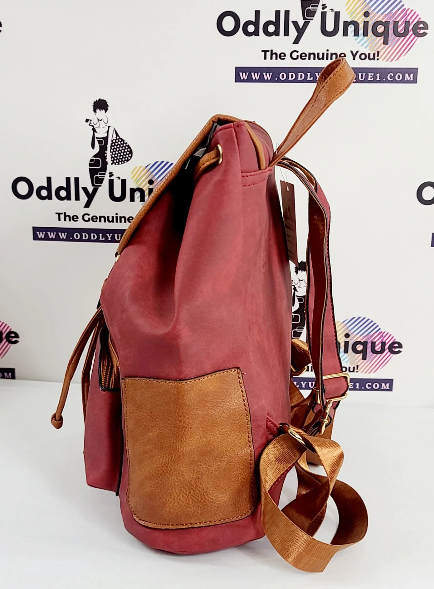 Two Tone Drawstring Backpacks