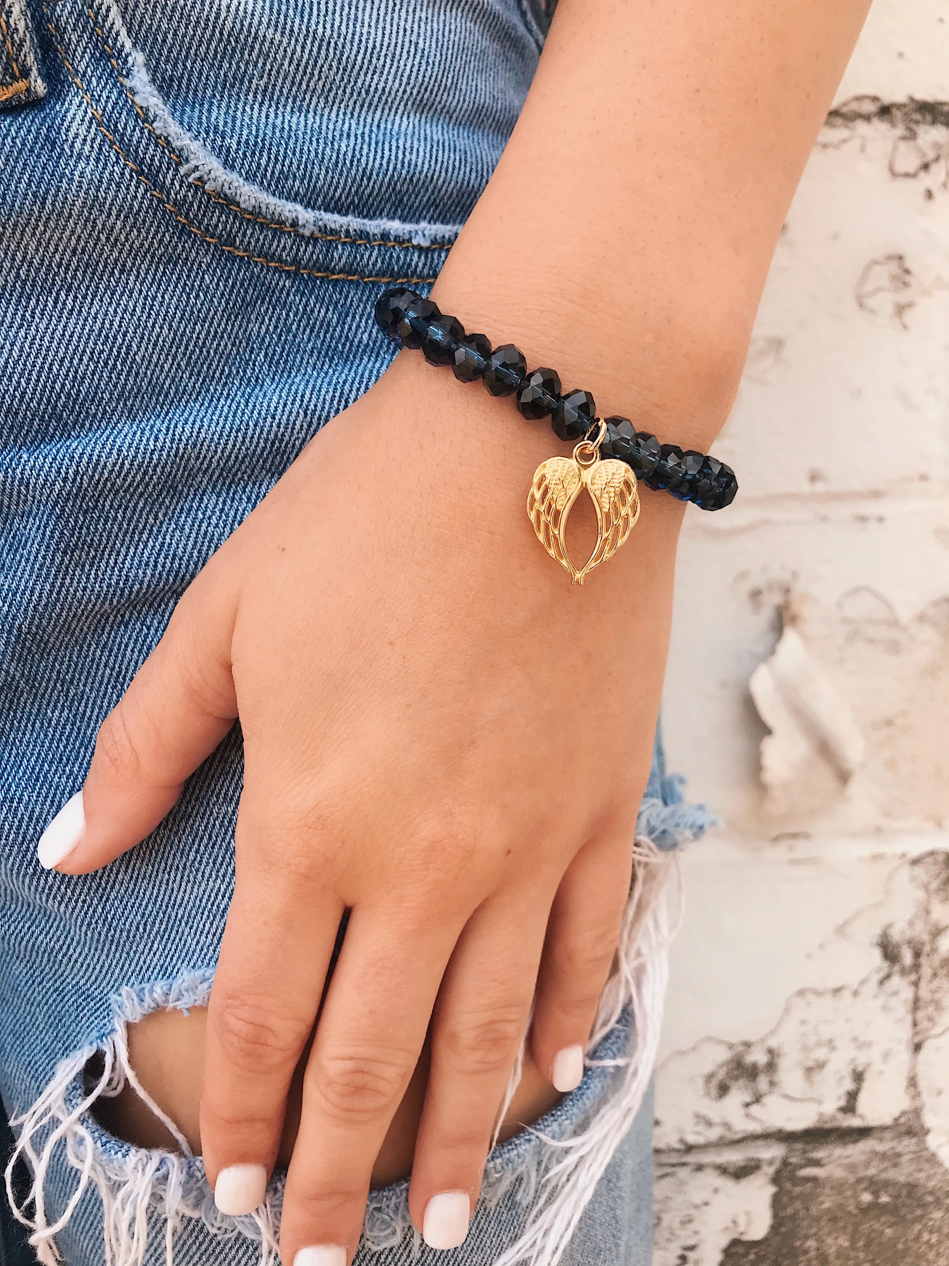 Various Crystal Bracelet // Angel Wings
