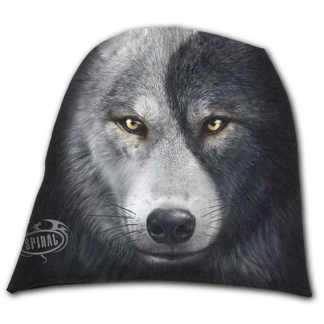 Wolf Chi Mens Beanie Black